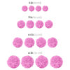 Pink Paper Pom Poms (16 Pack)