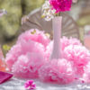 Pink Paper Pom Poms (16 Pack)