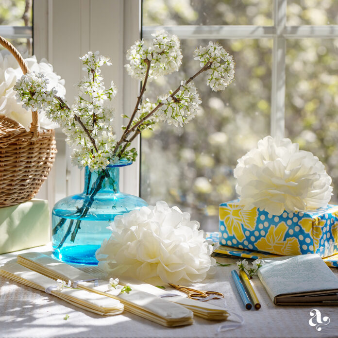 Ivory pom poms